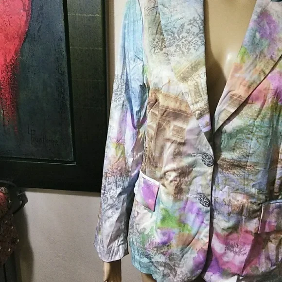 Alberto Makali cotton blend Blazer Sz Lg‎ - Picture 5 of 7